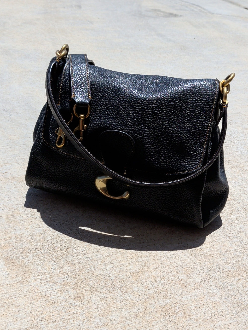 Genuine Coach May Leather Shoulder Crossbody Bag